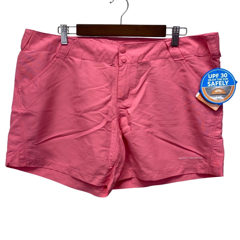 Columbia Coral Point II Shorts Womens XL Pink Omni-Shade PFG Hiking AL4524-674‎